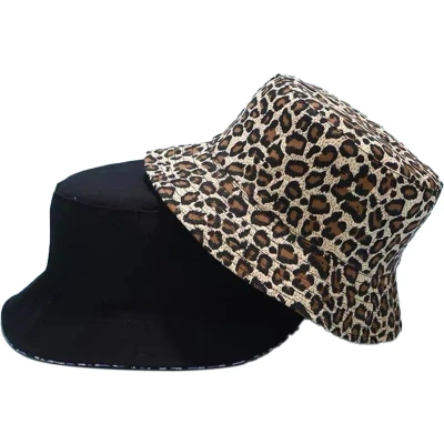 Afbeelding van LOUD AND CLEAR® Hoed Vissershoedje Bucket Hat Heren Dames Panterprint Panter Luipaard Zonnehoed
