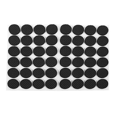 Afbeelding van 48 stuks ronde zwarte antislip zelfklevende rubberen voetjesbeschermers meubels voor kasten kleine huishoudelijke apparaten elektronica fotolijsten meubelladen