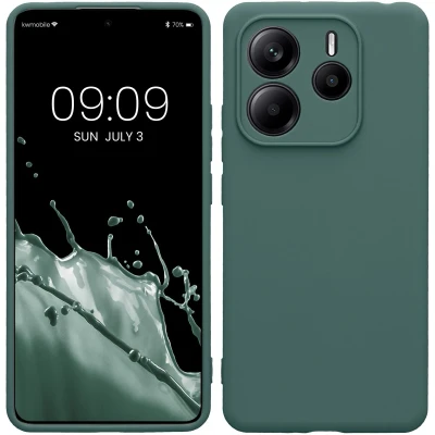 Afbeelding van kwmobile telefoonhoesje geschikt voor Xiaomi Redmi Note 14 5G Hoesje smartphone Precisie camera uitsnede In blauwgroen