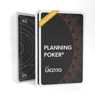 Afbeelding van Agile Planning Poker Card Set Verhoog de communicatie en motivatie in uw team voor 4 personen Planet versie