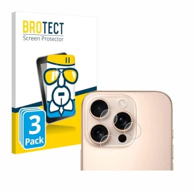 Afbeelding van BROTECT Glas Screen Protector voor Apple iPhone 16 Pro (ALLEEN Camera Lens) (3 Stuks) Schermbeschermer [9H Hardheid, Beschermglas Folie niet Glas]