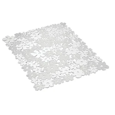 Afbeelding van iDesign Blumz gootsteeninzet, grote gootsteenmat van pvc, kunststof, doorzichtig