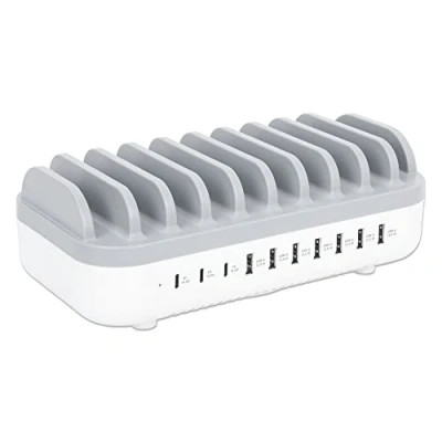 Afbeelding van Manhattan 10 Port USB Power Delivery 120 W Laad en managementsysteem Station IPhone ® 14, 14 Pro, Pro Max, 13, 13 mini, SE 2022, X, XS,