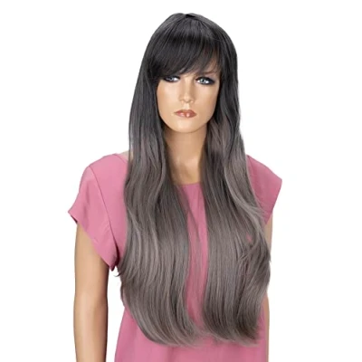 Afbeelding van CAISHA Pruik Volumineus Lang Haar Cosplay Theatershow Glad Grijze Mix WP104