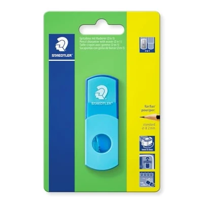 Afbeelding van Magni, Puntenslijper, Puntenslijper met gum 2in1 neon turquoise