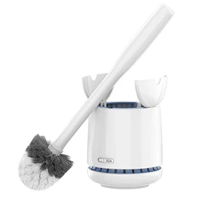 Afbeelding van MR.SIGA toiletborstel en houder met sneldrogende container stevige handgreep, premium voor de badkamer, wit