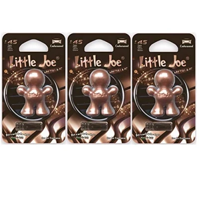 Afbeelding van Little Joe Set van 3 luchtverfrissers zi 45 dagen frisse lucht in de auto, vrachtwagen, kantoor, woning, kledingkast etc. (brons/cederwood)