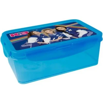 Afbeelding van K3 brooddoos Bento met extra doosjes Blauw transparant Sport