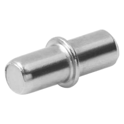 Afbeelding van AMIG Kastplankdragers/steunen 8x stuks metaal zilver D5 x L16 mm Plankdragers
