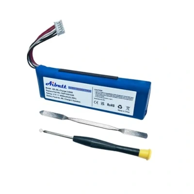 Afbeelding van Aibatt 6000 mAh accu, reservebatterij voor JBL Charge 2 Plus, 2+ versie 1 luidspreker, vervanging GSP1029102, MLP912995 2P batterij (3,7 V/Li polymeer)