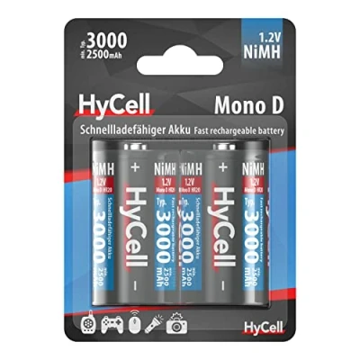 Afbeelding van HyCell HR20 3000 Oplaadbare D batterij (mono) NiMH 2500 mAh 1.2 V 2 stuk(s)