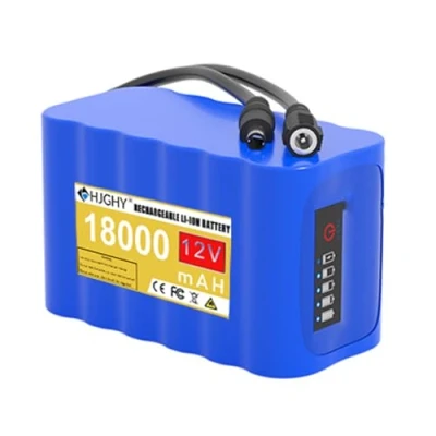Afbeelding van HJGHY DC 12V 18000mAh oplaadbare lithiumbatterij 12 Volt vervangende Li ionbatterij back upvoeding Draagbare batterij voor LED strip CCTV camera,12v 18000mah,3A