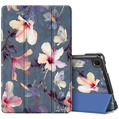 Afbeelding van Fintie Hoes voor Samsung Galaxy Tab A7 10.4 2020, Ultradun Superlicht Hogere Kwaliteit Kunstleer Beschermhoes met Sleep/Wake Stand Functie SM T500/505/507, Bloeiende Hibiscus
