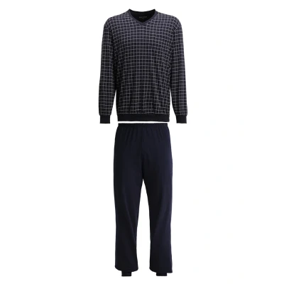 Afbeelding van Schiesser pyjama donkerblauw blokruit 26