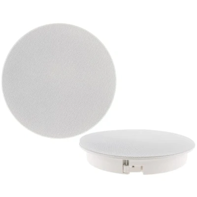 Afbeelding van ChiliTec Inbouwluidspreker 34 mm platte luidspreker voor plafond muur 2 weg 120 Watt rond Ø 255 wit