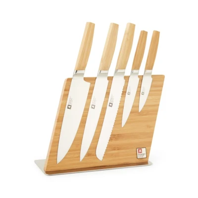 Afbeelding van Richardson Sheffield Nomad 5 delige Messenset met Magnetische Messenblok Bamboe
