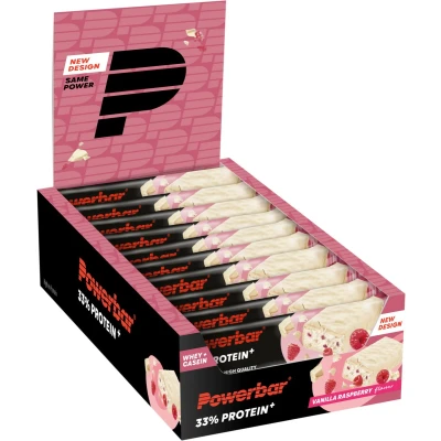 Afbeelding van PowerBar 33% ProteinPlus Bar Vanilla Raspberry Eiwitrepen 10 x 90 g