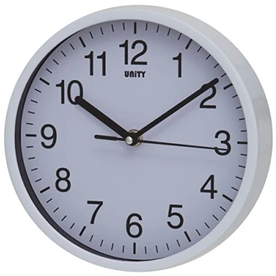 Afbeelding van Unity wandklok, Radcliffe, stille veeg, modern, Wit, 20 cm