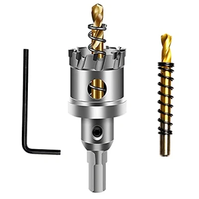 Afbeelding van ASNOMY Wolfraamcarbide getipt gatzaag boor voor hard metaal, 29mm T.C.T gatzaagsnijder met 2 stks Titanium Plated Pilot staal, ijzer, hout, kunststof
