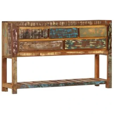 Afbeelding van Dressoir 120x30x75 cm massief gerecycled hout
