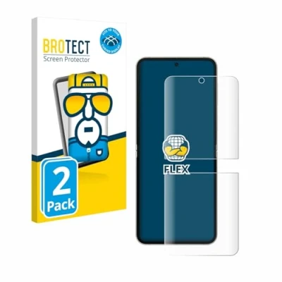 Afbeelding van BROTECT Screenprotector voor Samsung Galaxy Z Flip6 Folie Beschermfolie transparant volledig dekking (2 Stuks)