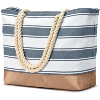 Afbeelding van Unyqoos® Stijlvolle en Ruime Strandtas met Ritssluiting voor Diverse Gelegenheden Comfortabel Gebruik