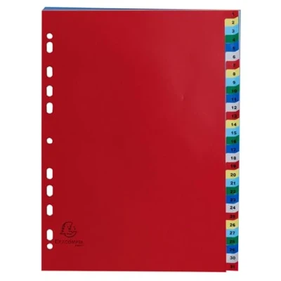 Afbeelding van Tabblad 20 st bedrukte tabs gekleurd pp 31 1 tot A4