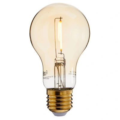 Afbeelding van Led filament E27 bulb lamp 1 Watt, flame (2200K) extra warm licht, niet dimbaar, 80 lumen Ø60mm