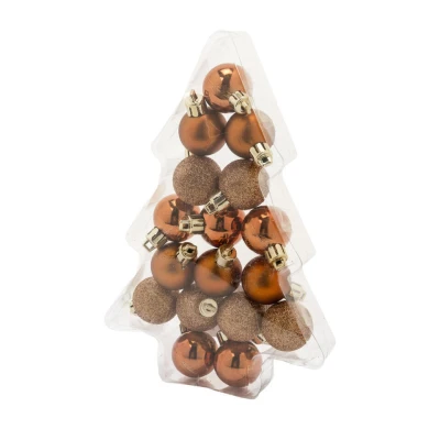 Afbeelding van Cos &amp; Trendy Kerstballen 17 stuks koper 3 cm