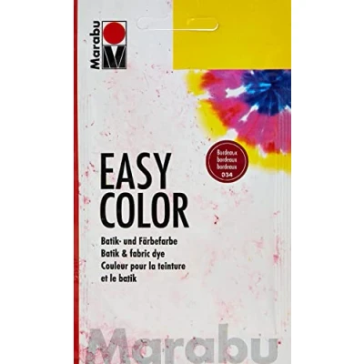 Afbeelding van Marabu 17350022034 Easy Color bordeaux, 25 g batik en handverf voor katoen, linnen, zijde gemengd weefsel, met de hand wasbaar tot 30 C, zeer goede lichtechtheid, niet kookvast