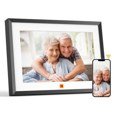 Afbeelding van KODAK Digitale Fotolijst WiFi Digitaal 10 inch HD 1280x800 IPS Touchscreen, Slimme Elektronische Fotolijsten met 32GB Geheugen, Deel Foto, Video en Muziek via APP, Auto Rotatie, Cadeau Keuze
