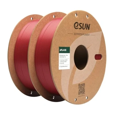 Afbeelding van eSUN PLA filament 1.75mm, ePLA hoge snelheid 3D printer dimensionale nauwkeurigheid +/ 0.03mm, 1KG per spoel, 2 spoelen afdrukken filament, Vuur Rood