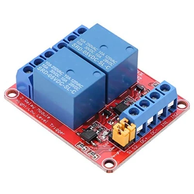 Afbeelding van YWBL WH 2 kanaals relaismodule met optocoupler isolatie Hoog en laagniveau trigger (5V)