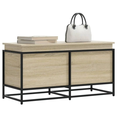 Afbeelding van vidaXL Opbergbox met deksel 100x40x51,5 cm bewerkt hout sonoma eiken