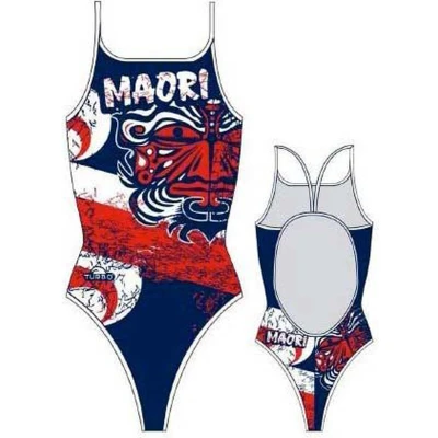 Afbeelding van Turbo Maori Flag Zwempak Rood,Blauw S Vrouw