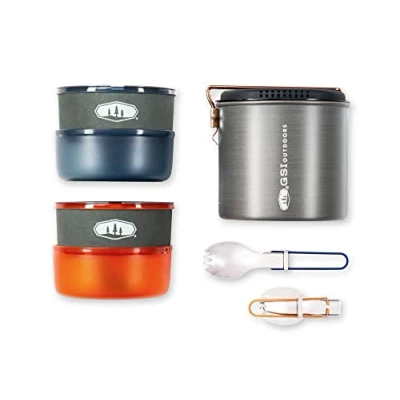 Afbeelding van GSI Outdoors Halulite Dualist, 2 persoons ultralichte backpacken kook en eetset