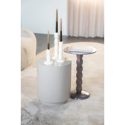 Afbeelding van By Boo Bijzettafel Prinz Donker Taupe