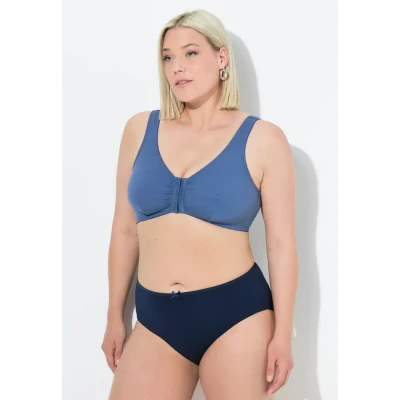 Afbeelding van Ulla Popken Vorderverschluss Gepolsterte Breite TRÄGER KEIN Einschneiden Tshirt BH, Dames, Maat: 120D, Pale sailing blue