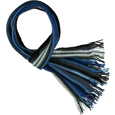 Afbeelding van Sarlini Gebreide Langwerpige Unisex Sjaal Multi Blauw