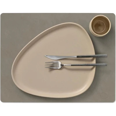 Afbeelding van LIND DNA Placemat Nupo Leer Flint Grey 45 x 35 cm