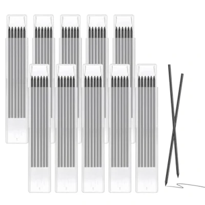 Afbeelding van Votoko 60 stuks potloodvullingen voor timmermanspotlood, reservullingen, 2,8 mm constructie, solide markeerstiften tekenen, architect, tekenen