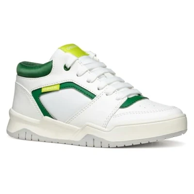 Afbeelding van Geox Perth Sneakers laag voor kinderen, Maat: 41, White green Kunststof/ textiel