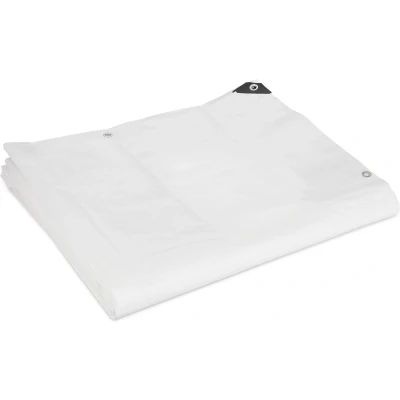 Afbeelding van Relaxdays Afdekzeil tuin dekkleed hout zeil 200g/m² beschermfolie dekzeil wit 2 m x 3
