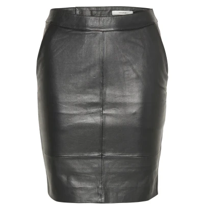 Afbeelding van Gestuz CHAR Leren rok, Dames, Maat: 34, Black