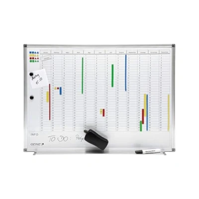 Afbeelding van Genie AP2000 Jaarplanner magnetisch bord 77 x 56 cm Wit