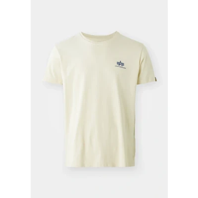 Afbeelding van ALPHA INDUSTRIES Heren Basic T Small Logo Shirt, vintage wit, XXL