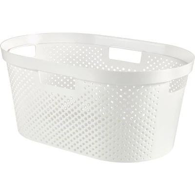 Afbeelding van Curver Infinity Dots wasmand 40L wit
