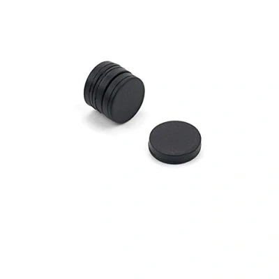 Afbeelding van Rubber gecoate N42 neodymium magneet voor kunst, ambachten, modelmaken, doe het zelf, hobby&#039;s, kantoor en thuis 15 mm dia x 3 dik 1,8 kg trek pak van 4