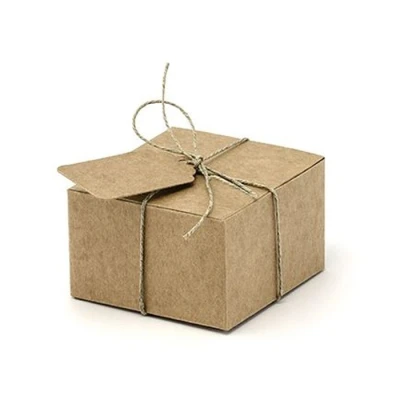 Afbeelding van PARTYDECO 10 kleine kartonnen doosjes met etiketten