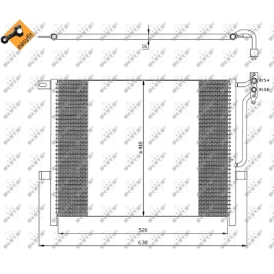 Afbeelding van Condensor, airconditioning NRF 35589